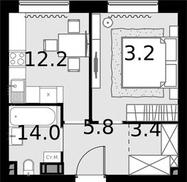 1-BD Apartment Sale, 38.6平方米 at Malevich, Otradnaya Street, 8, Moscow, Russia #2 1-BD Apartment Sale, 38.6平方米 at Malevich, Otradnaya Street, 8, Moscow, Russia #2