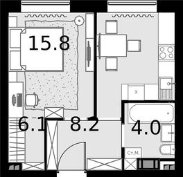 2-BD Apartment Sale, 70.7平方米 at Malevich, Otradnaya Street, 8, Moscow, Russia #2 2-BD Apartment Sale, 70.7平方米 at Malevich, Otradnaya Street, 8, Moscow, Russia #2