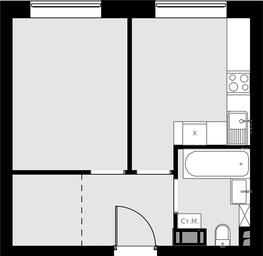 1-BD Apartment Sale, 33.7 sq. m. at Malevich, Otradnaya Street, 8, Moscow, Russia #3