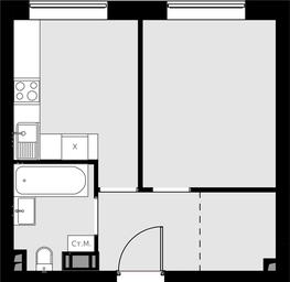 1-BD Apartment Sale, 33.7平方米 at Malevich, Otradnaya Street, 8, Moscow, Russia #2 1-BD Apartment Sale, 33.7平方米 at Malevich, Otradnaya Street, 8, Moscow, Russia #2