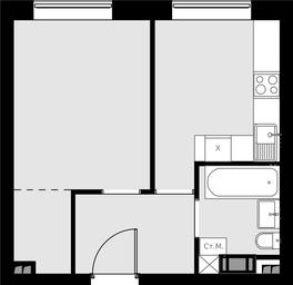 1-BD Apartment Sale, 33.8 sq. m. at Malevich, Otradnaya Street, 8, Moscow, Russia #3 1-BD Apartment Sale, 33.8 sq. m. at Malevich, Otradnaya Street, 8, Moscow, Russia #3