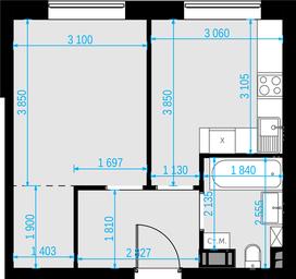 1-BD Apartment Sale, 34.5 sq. m. at Malevich, Otradnaya Street, 8, Moscow, Russia #2 1-BD Apartment Sale, 34.5 sq. m. at Malevich, Otradnaya Street, 8, Moscow, Russia #2