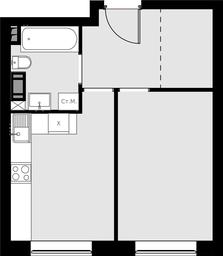 1-BD Apartment Sale, 37.9 sq. m. at Malevich, Otradnaya Street, 8, Moscow, Russia #2