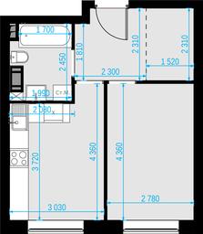 1-BD Apartment Sale, 37.9 sq. m. at Malevich, Otradnaya Street, 8, Moscow, Russia #3