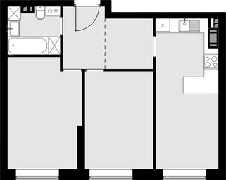 2-BD Apartment Sale, 55.3 sq. m. at Malevich, Otradnaya Street, 8, Moscow, Russia #2 2-BD Apartment Sale, 55.3 sq. m. at Malevich, Otradnaya Street, 8, Moscow, Russia #2