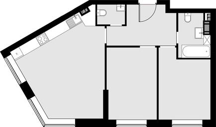 2-BD Apartment Sale, 65.3 sq. m. at Malevich, Otradnaya Street, 8, Moscow, Russia #3