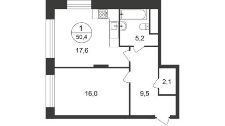 Apartment Sale, 50.4 sq. m. at Peredelkino Blizhnee, Korneya Chukovskogo Street, 1, Vnukovskoye Settlement, Moscow, Russia #3 Apartment Sale, 50.4 sq. m. at Peredelkino Blizhnee, Korneya Chukovskogo Street, 1, Vnukovskoye Settlement, Moscow, Russia #3