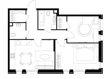 2-BD Apartment Sale, 63.6 sq. m. at Pervyi Moskovskiy, ulitsa Bianki, 1, Moskovskiy, Moscow, Russia #2