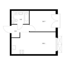 1-BD Apartment Sale, 36.1 sq. m. at Holland Park, Volokolamskoye Highway, 71/13к1, Moscow, Russia #2 1-BD Apartment Sale, 36.1 sq. m. at Holland Park, Volokolamskoye Highway, 71/13к1, Moscow, Russia #2