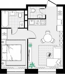 1-BD Apartment Sale, 37.82 sq. m. at Tsvetochnye Polyany City, kvartal № 165, Filimonkovskoye Municipal Formation, Moscow, Russia #4