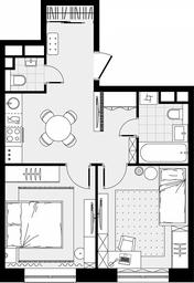 1-BD Apartment Sale, 43.95 sq. m. at Tsvetochnye Polyany City, kvartal № 165, Filimonkovskoye Municipal Formation, Moscow, Russia #3 1-BD Apartment Sale, 43.95 sq. m. at Tsvetochnye Polyany City, kvartal № 165, Filimonkovskoye Municipal Formation, Moscow, Russia #3