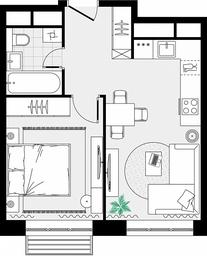 1-BD Apartment Sale, 36.61 sq. m. at Novograd Pavlino, Kosinskoye shosse, 2, Novoye Pavlino Microdistrict, Balashikha, Moscow Region, Russia #4