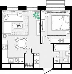 1-BD Apartment Sale, 43.37平方米 at Novograd Pavlino, Kosinskoye shosse, 2, Novoye Pavlino Microdistrict, Balashikha, Moscow Region, Russia #4