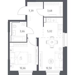 Apartment Sale, 40.91 sq. m. at Kvartal Strogino, zhiloy kompleks Kvartal Strogino, Krasnogorsk, Moscow Region, Russia #3 Apartment Sale, 40.91 sq. m. at Kvartal Strogino, zhiloy kompleks Kvartal Strogino, Krasnogorsk, Moscow Region, Russia #3