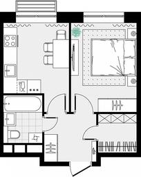 Apartment Sale, 32.59平方米 at Tsvetochnye Polyany City, kvartal № 165, Filimonkovskoye Municipal Formation, Moscow, Russia #3 Apartment Sale, 32.59平方米 at Tsvetochnye Polyany City, kvartal № 165, Filimonkovskoye Municipal Formation, Moscow, Russia #3
