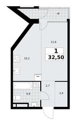 Apartment Sale, 32.5平方米 at Dom na Zorge, Zorge Street, 25с2, Moscow, Russia #4