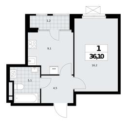 Apartment Sale, 36.1 sq. m. at Dom na Zorge, Zorge Street, 25с2, Moscow, Russia #3