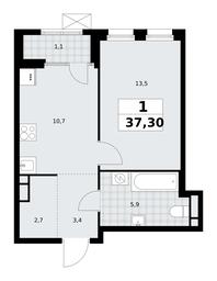 Apartment Sale, 37.3平方米 at Dom na Zorge, Zorge Street, 25с2, Moscow, Russia #3