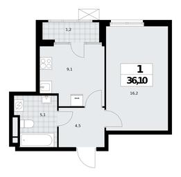 Apartment Sale, 36.1 sq. m. at Dom na Zorge, Zorge Street, 25с2, Moscow, Russia #3