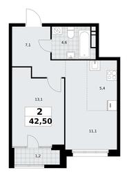 1-BD Apartment Sale, 42.5 sq. m. at Dom na Zorge, Zorge Street, 25с2, Moscow, Russia #3