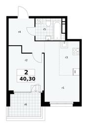 1-BD Apartment Sale, 40.3 sq. m. at Dom na Zorge, Zorge Street, 25с2, Moscow, Russia #2