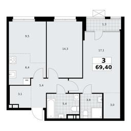 2-BD Apartment Sale, 69.4平方米 at Dom na Zorge, Zorge Street, 25с2, Moscow, Russia #3 2-BD Apartment Sale, 69.4平方米 at Dom na Zorge, Zorge Street, 25с2, Moscow, Russia #3