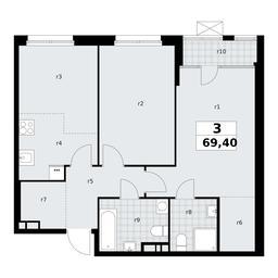 2-BD Apartment Sale, 69.4平方米 at Dom na Zorge, Zorge Street, 25с2, Moscow, Russia #2 2-BD Apartment Sale, 69.4平方米 at Dom na Zorge, Zorge Street, 25с2, Moscow, Russia #2