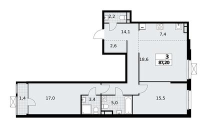 2-BD Apartment Sale, 87.2 sq. m. at Dom na Zorge, Zorge Street, 25с2, Moscow, Russia #3 2-BD Apartment Sale, 87.2 sq. m. at Dom na Zorge, Zorge Street, 25с2, Moscow, Russia #3