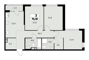 2-BD Apartment Sale, 76.3平方米 at Dom na Zorge, Zorge Street, 25с2, Moscow, Russia #3 2-BD Apartment Sale, 76.3平方米 at Dom na Zorge, Zorge Street, 25с2, Moscow, Russia #3