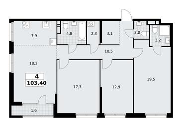 3-BD Apartment Sale, 103.4平方米 at Dom na Zorge, Zorge Street, 25с2, Moscow, Russia #3 3-BD Apartment Sale, 103.4平方米 at Dom na Zorge, Zorge Street, 25с2, Moscow, Russia #3