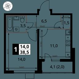 1-BD Apartment Sale, 38.5 sq. m. at Pervy Yuzhny, zhiloy kompleks Pervy Yuzhny, Leninskiy City District, Moscow Region, Russia #2 1-BD Apartment Sale, 38.5 sq. m. at Pervy Yuzhny, zhiloy kompleks Pervy Yuzhny, Leninskiy City District, Moscow Region, Russia #2
