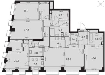 5-BD Apartment Sale, 148.2 sq. m. at Sydney City, Shenogina Street, 2, Moscow, Russia #4