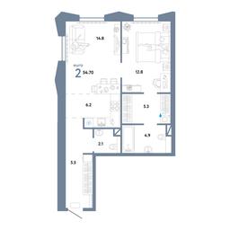 1-BD Apartment Sale, 55.2 sq. m. at Strana.Ozernaya, Ozyornaya Street, 42с7, Moscow, Russia #3