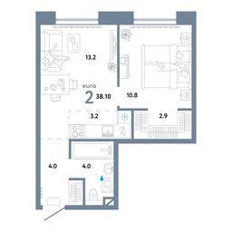 1-BD Apartment Sale, 38.1平方米 at Strana.Ozernaya, Ozyornaya Street, 42с7, Moscow, Russia #2
