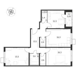 3-BD Apartment Sale, 83.5平方米 at Pervyi Lermontovskiy, zhiloy kompleks 1-y Lermontovskiy, Lyubertsy, Moscow Region, Russia #3 3-BD Apartment Sale, 83.5平方米 at Pervyi Lermontovskiy, zhiloy kompleks 1-y Lermontovskiy, Lyubertsy, Moscow Region, Russia #3