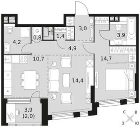 Продажа 2-комн. квартиры, 60 м² в ЖК «Роттердам», Варшавское шоссе, 37Ак1с2, Москва, Россия #3 Продажа 2-комн. квартиры, 60 м² в ЖК «Роттердам», Варшавское шоссе, 37Ак1с2, Москва, Россия #3
