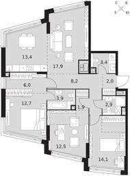 4-BD Apartment Sale, 98.9平方米 at Rotterdam, Varshavskoye Highway, 37Ак1с2, Moscow, Russia #3 4-BD Apartment Sale, 98.9平方米 at Rotterdam, Varshavskoye Highway, 37Ак1с2, Moscow, Russia #3
