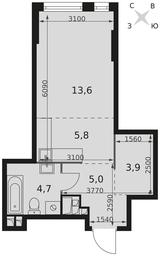 Apartment Sale, 33 sq. m. at Rotterdam, Varshavskoye Highway, 37Ак1с2, Moscow, Russia #4