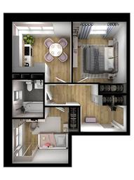 1-BD Apartment Sale, 42.4 sq. m. at Tsvetochnye Polyany City, kvartal № 165, Filimonkovskoye Municipal Formation, Moscow, Russia #4