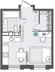 Apartment Sale, 27.2 sq. m. at Kvartal Rumyantsevo, ulitsa Admirala Kornilova, с1, Mosrentgen Settlement, Moscow, Russia #4