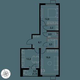 2-BD Apartment Sale, 59.5 sq. m. at Pervy Yuzhny, zhiloy kompleks Pervy Yuzhny, Leninskiy City District, Moscow Region, Russia #3 2-BD Apartment Sale, 59.5 sq. m. at Pervy Yuzhny, zhiloy kompleks Pervy Yuzhny, Leninskiy City District, Moscow Region, Russia #3