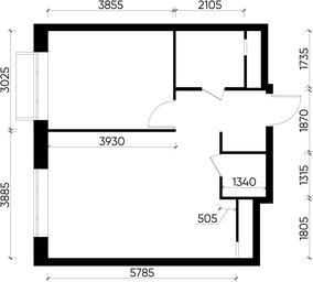 2-BD Apartment Sale, 42.89 sq. m. at Novograd Pavlino, Kosinskoye shosse, 2, Novoye Pavlino Microdistrict, Balashikha, Moscow Region, Russia #3