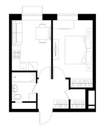 2-BD Apartment Sale, 33.9平方米 at Novograd Pavlino, Kosinskoye shosse, 2, Novoye Pavlino Microdistrict, Balashikha, Moscow Region, Russia #3 2-BD Apartment Sale, 33.9平方米 at Novograd Pavlino, Kosinskoye shosse, 2, Novoye Pavlino Microdistrict, Balashikha, Moscow Region, Russia #3