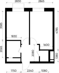 2-BD Apartment Sale, 33.9平方米 at Novograd Pavlino, Kosinskoye shosse, 2, Novoye Pavlino Microdistrict, Balashikha, Moscow Region, Russia #4