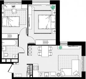 2-BD Apartment Sale, 57.77 sq. m. at Novograd Pavlino, Kosinskoye shosse, 2, Novoye Pavlino Microdistrict, Balashikha, Moscow Region, Russia #2 2-BD Apartment Sale, 57.77 sq. m. at Novograd Pavlino, Kosinskoye shosse, 2, Novoye Pavlino Microdistrict, Balashikha, Moscow Region, Russia #2