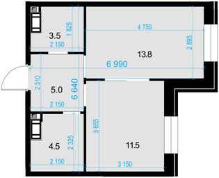 1-BD Apartment Sale, 38.3 sq. m. at Teatralnyi Kvartal, Rotmistrova Street, 2, Moscow, Russia #2