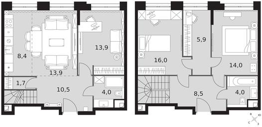4-BD Apartment Sale, 100.8平方米 at Sydney City, Shenogina Street, 2, Moscow, Russia #3 4-BD Apartment Sale, 100.8平方米 at Sydney City, Shenogina Street, 2, Moscow, Russia #3