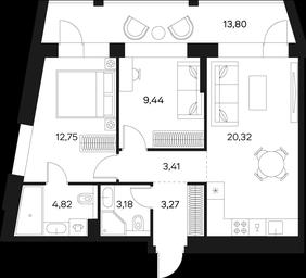 2-BD Apartment Sale, 63 sq. m. at Forst, Avtozavodskaya Street, 24, Moscow, Russia #3 2-BD Apartment Sale, 63 sq. m. at Forst, Avtozavodskaya Street, 24, Moscow, Russia #3