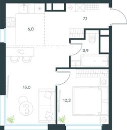 1-BD Apartment Sale, 42.2 sq. m. at Level Seligerskaya, Ilmenskiy Drive, 12, Moscow, Russia #3 1-BD Apartment Sale, 42.2 sq. m. at Level Seligerskaya, Ilmenskiy Drive, 12, Moscow, Russia #3