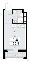 Apartment Sale, 20.8 sq. m. at Dzen-Kvartaly, ulitsa Aleksandry Monakhovoy, 2/3, Sosenskoye Settlement, Moscow, Russia #2 Apartment Sale, 20.8 sq. m. at Dzen-Kvartaly, ulitsa Aleksandry Monakhovoy, 2/3, Sosenskoye Settlement, Moscow, Russia #2